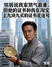 邻居说我家煞气最重，但他的证书和九块九在淘宝上买的证书是连号在线阅读